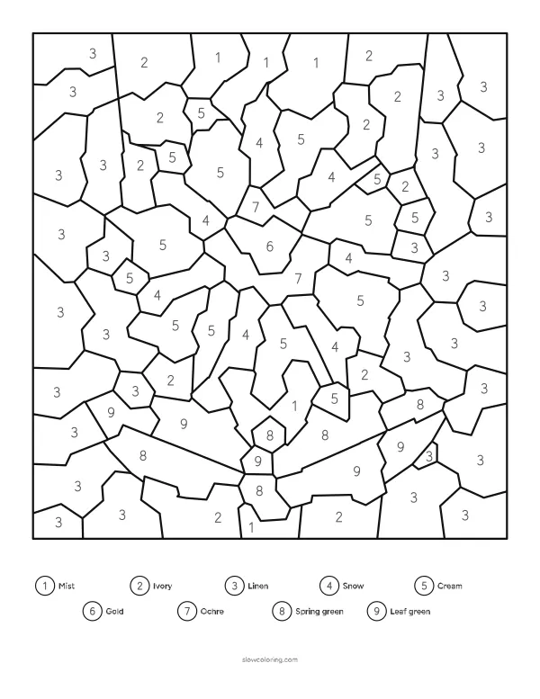 Color Daisy Easy Color by Number online