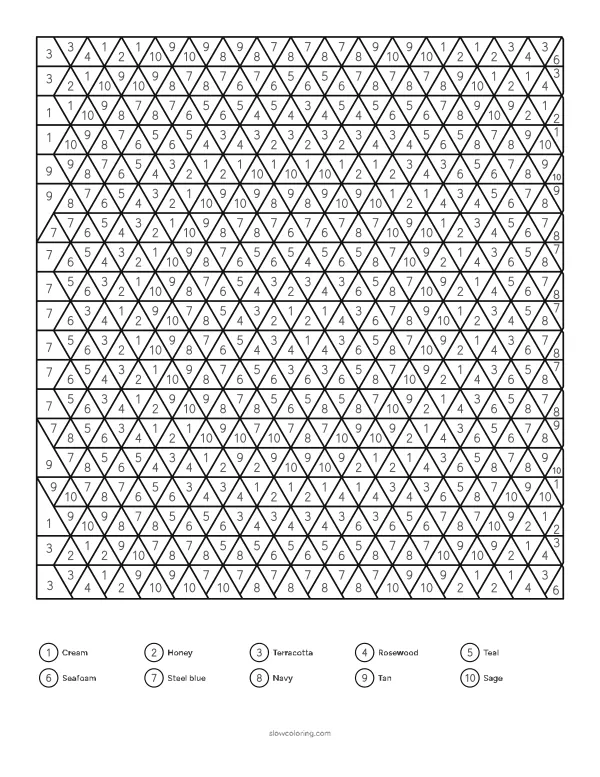 Color Triangle Star Color by Number online