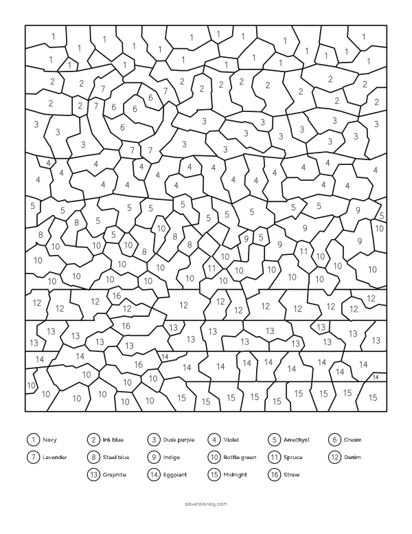 Color Lake and Moon Color by Number online
