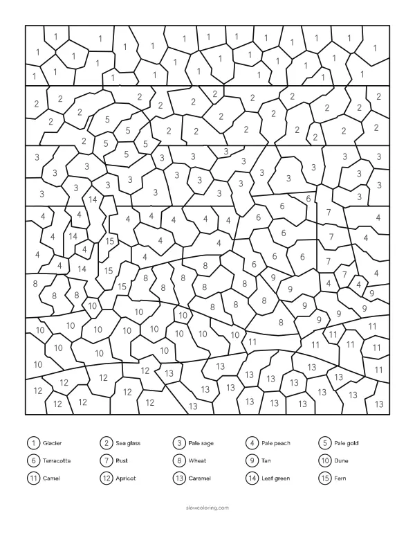 Color Desert Dunes Color by Number online