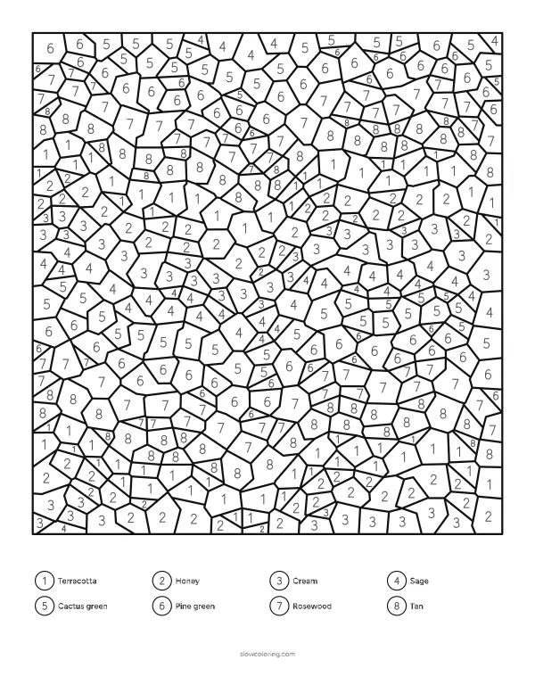 Color Wave Bands Mosaic Color by Number online