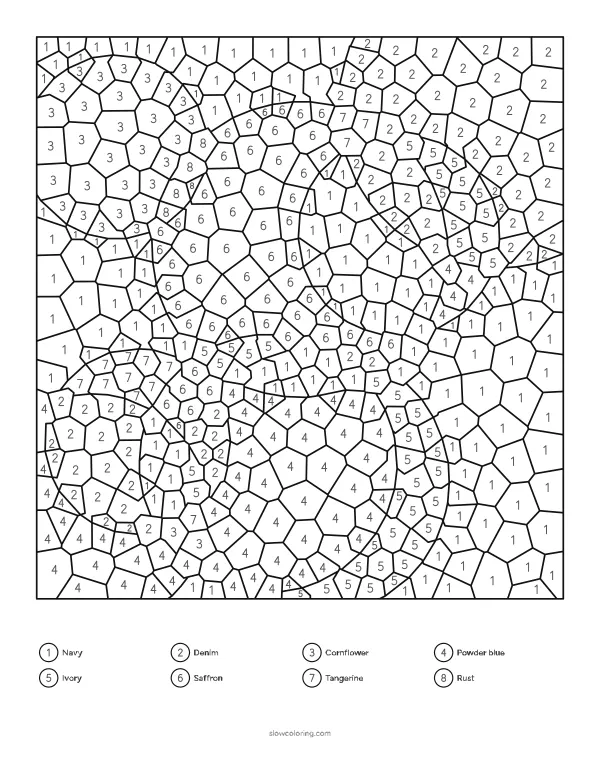 Color Overlapping Circles Mosaic Color by Number online