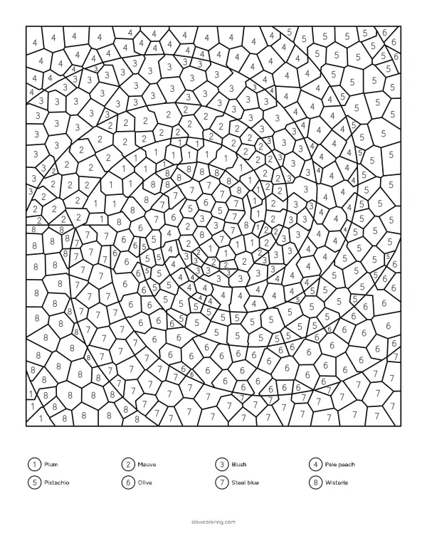 Color Spiral Mosaic Color by Number online
