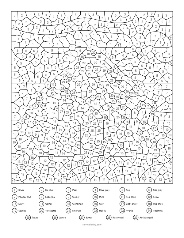Color Gingerbread House Hard Color by Number online