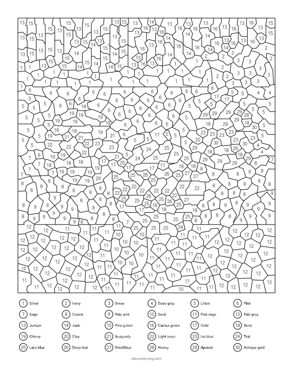 Color Three Ornaments Hard Color by Number online