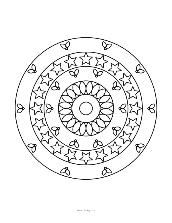 Color Christmas Mandala 02 online