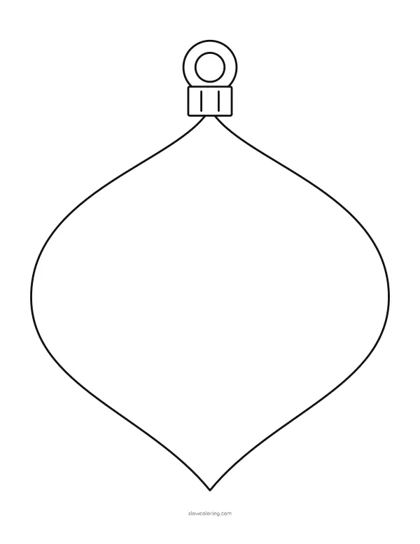 Large onion shaped ornament outline with a cap and loop