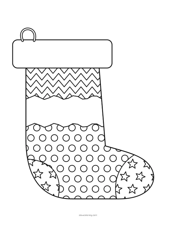 Color Christmas Stocking Pattern 01 online