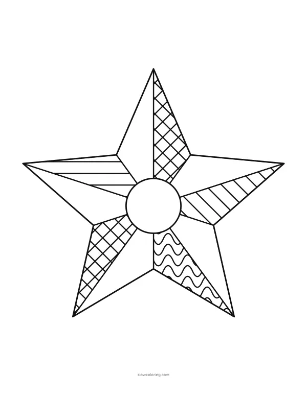 Color Christmas Star Pattern 03 online
