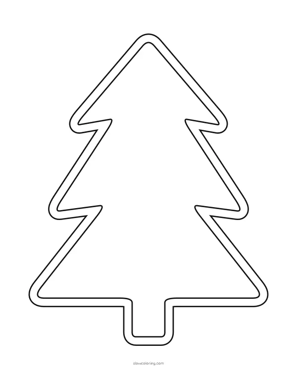 Layered Christmas tree with a double outline