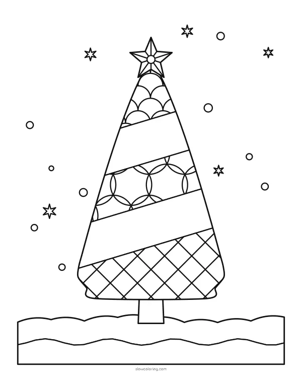 Color Slim Christmas Tree 02 online