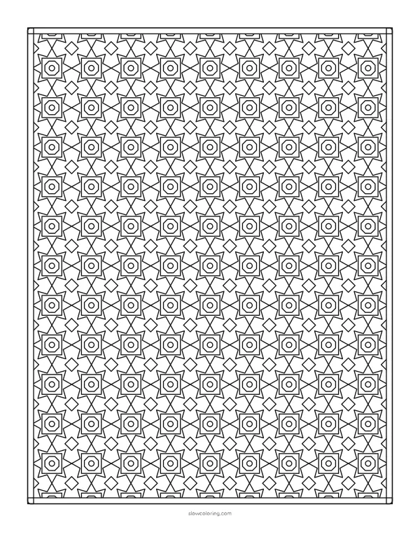 Fine eight-point star tiling with small geometric shapes