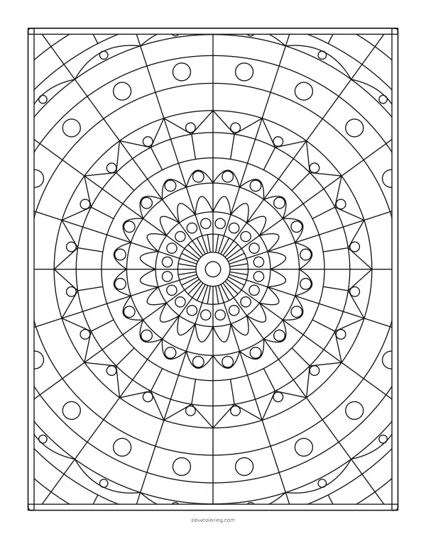 Detailed kaleidoscope pattern of small mirrored geometric shapes