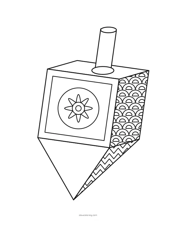 Color Patterned Dreidel 02 online