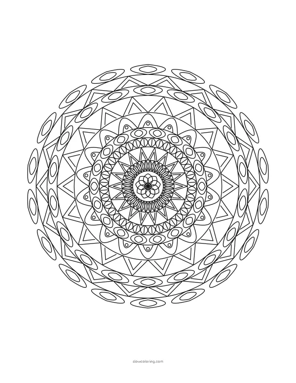 Color Detailed Mandala 04 online