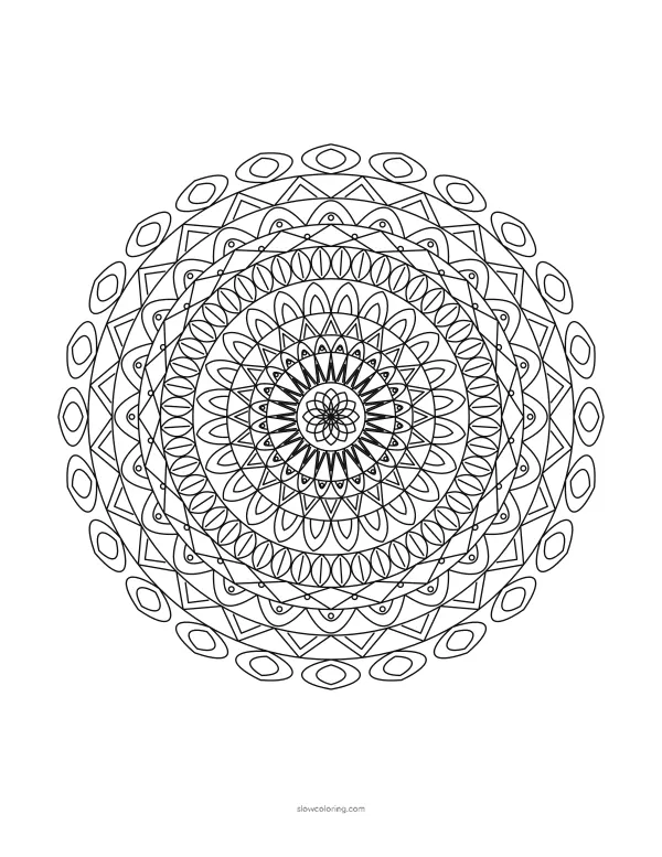Detailed Mandala coloring page 08, detailed, 24-fold symmetry