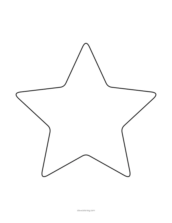 Five-point star with soft rounded tips, one per page