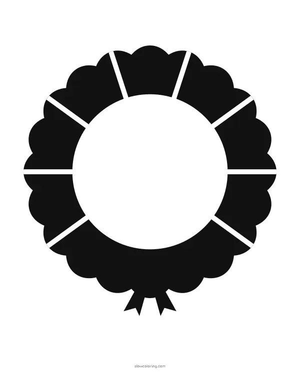 Large wreath window stencil with a bow